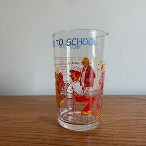 Vintage 1971‎ Archie Comics Hot Dog Goes To School Glass Tumbler Retro